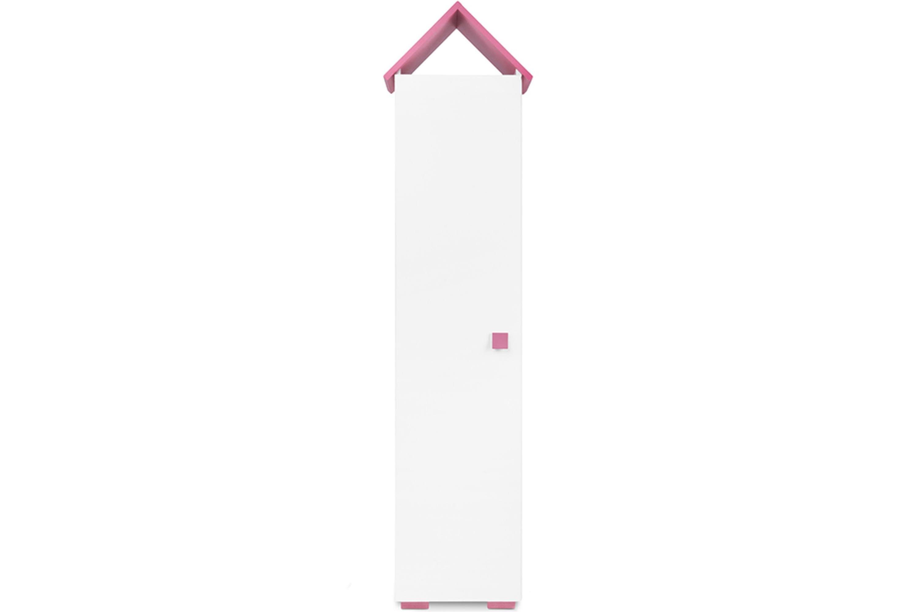 KONSIMO® Kinderkleiderschrank Kinder-Garderobe zu Kinderzimmer PABIS Kinderkleiderschrank mit Stange und Ablageflächen, ABS-Kanten