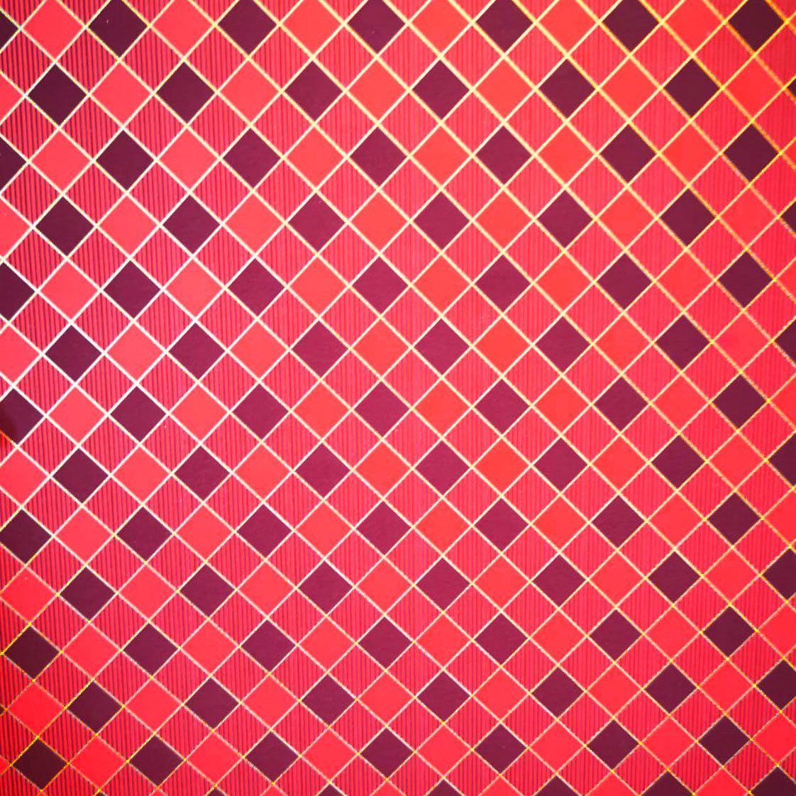 Star Geschenkpapier, Geschenkpapier Rautenmuster 70cm x 2m Rolle Rot / Bordeaux