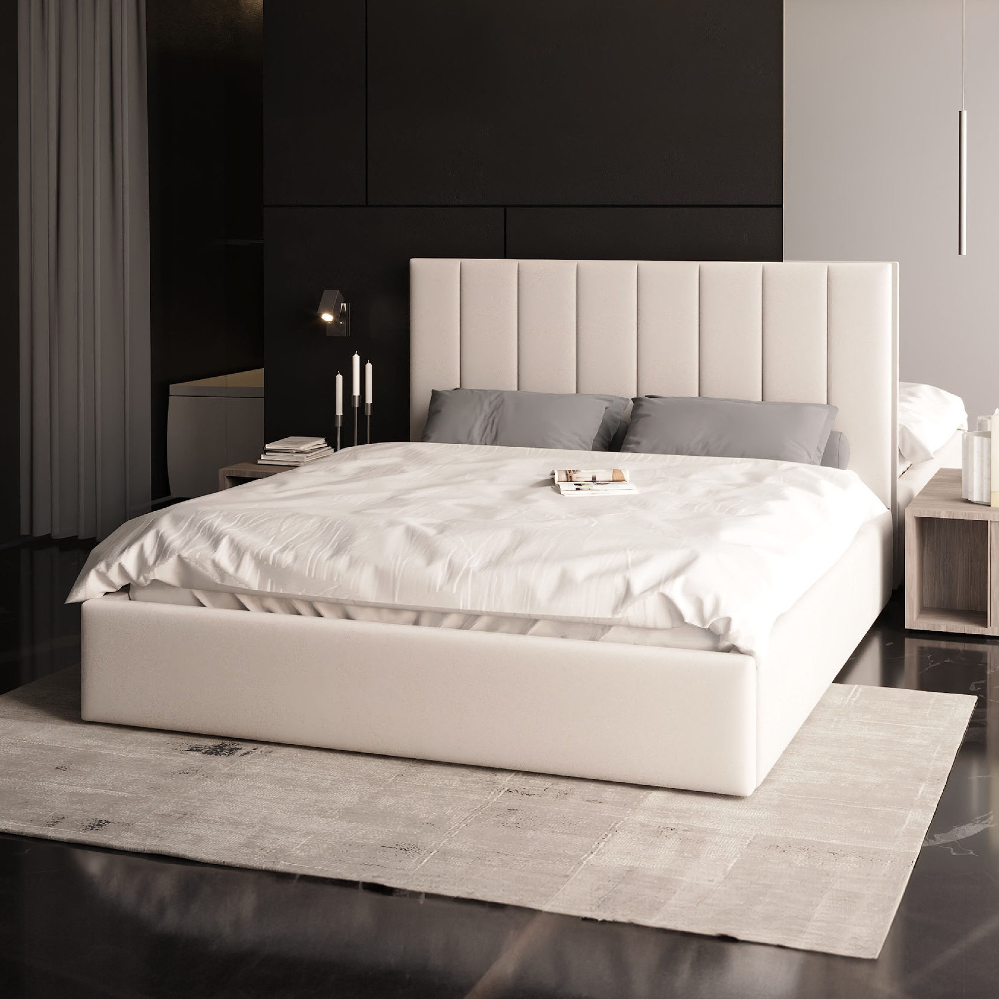 FDM Polsterbett Stauraumbett KAJA Bettgestell 90x200, 140x200 & weitere Grö günstig online kaufen