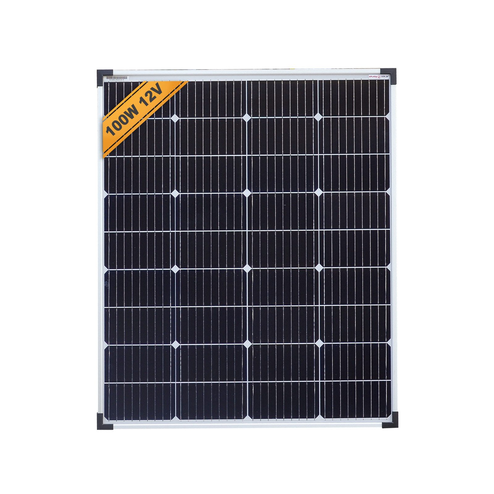 enjoy solar Solarmodul 166mm*166mm Klassisch Monokristallin Perc 12V/50W-190W, Monokristallin Perc, 166mm*166mm Mono PERC-Zellen, erhöhter Zellenwirkungsgrad bis zu 22,9%