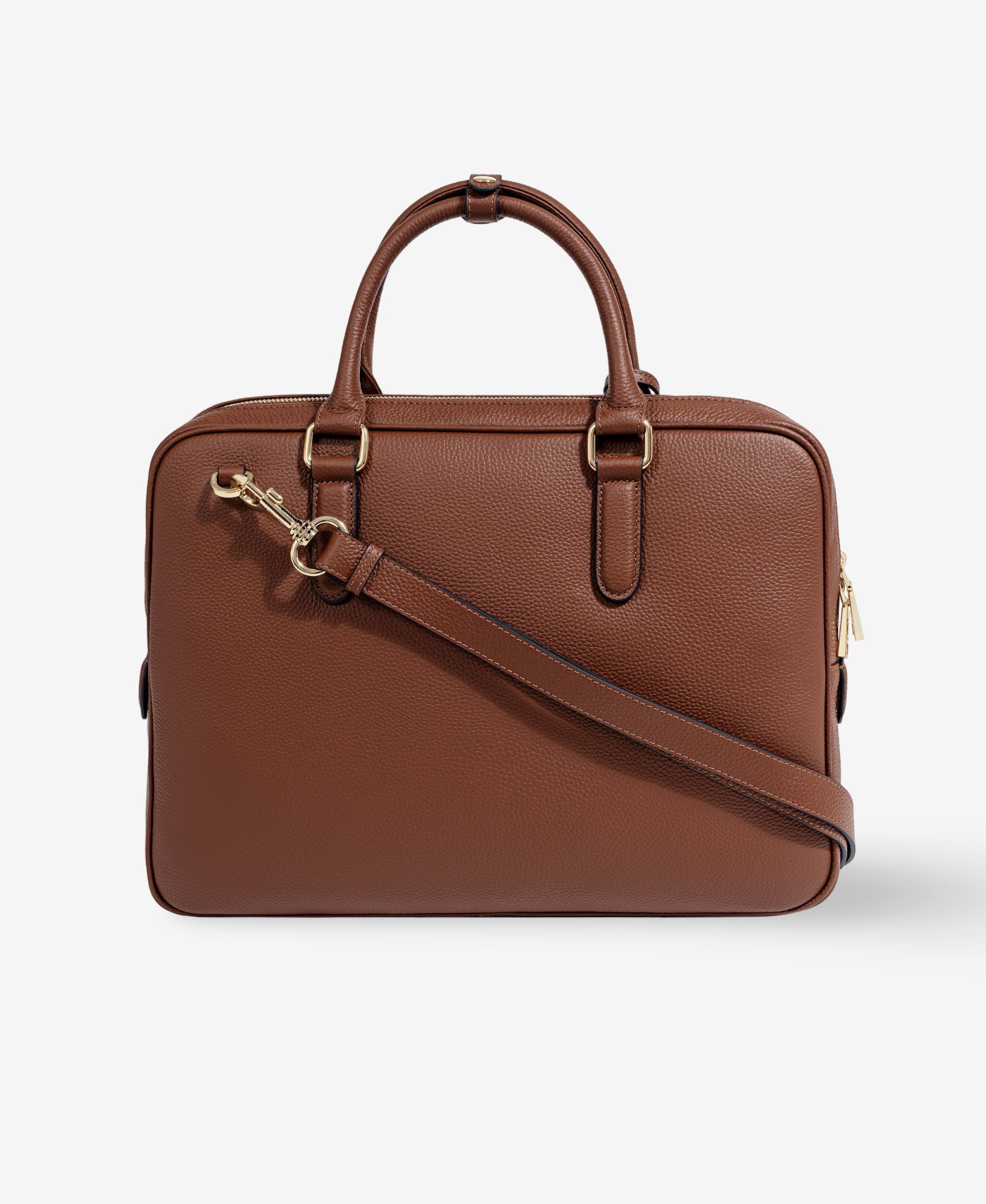 GLAMIRA Laptoptasche Lysandra Braune Aktentasche (1-tlg), echt Leder, mit geräumigem Hauptfach