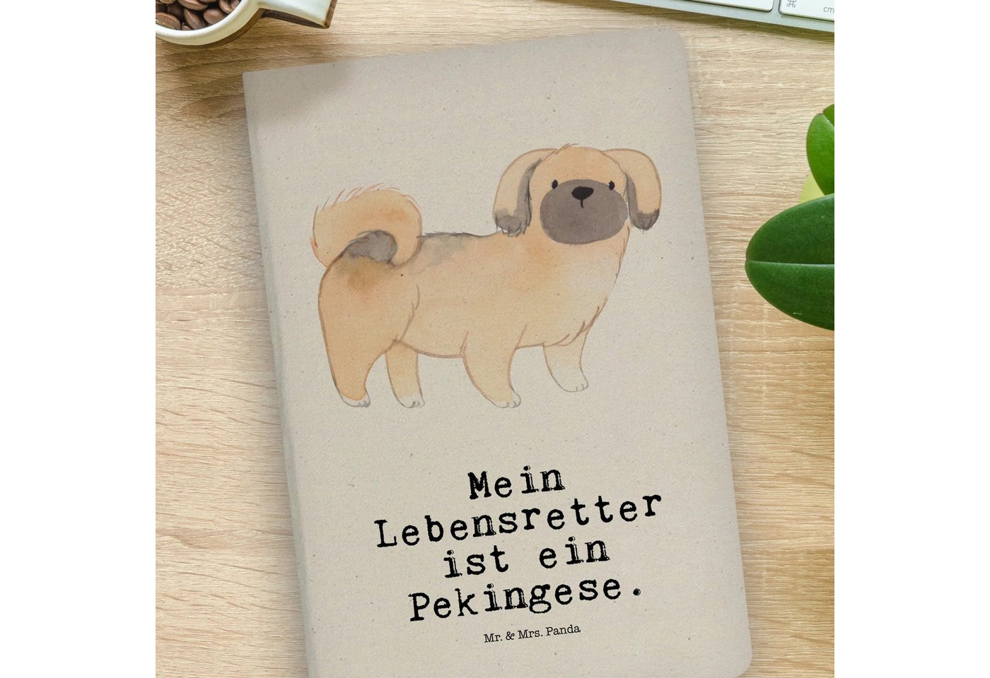 Thumbnail - Mr. & Mrs. Panda Notizbuch Pekingese Lebensretter - Transparent - Geschenk, Natur Notizbuch A4, Mr. & Mrs. Panda, Langle...