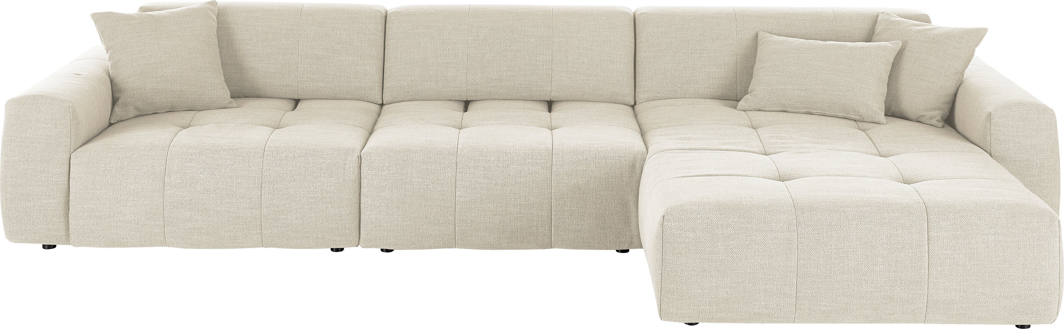 3C Candy Ecksofa Yoshy mit Komfortfunktionen, modern und bequem, L-Form, Zwei verschiedene Sitztiefen durch verstellbare Rückenlehne