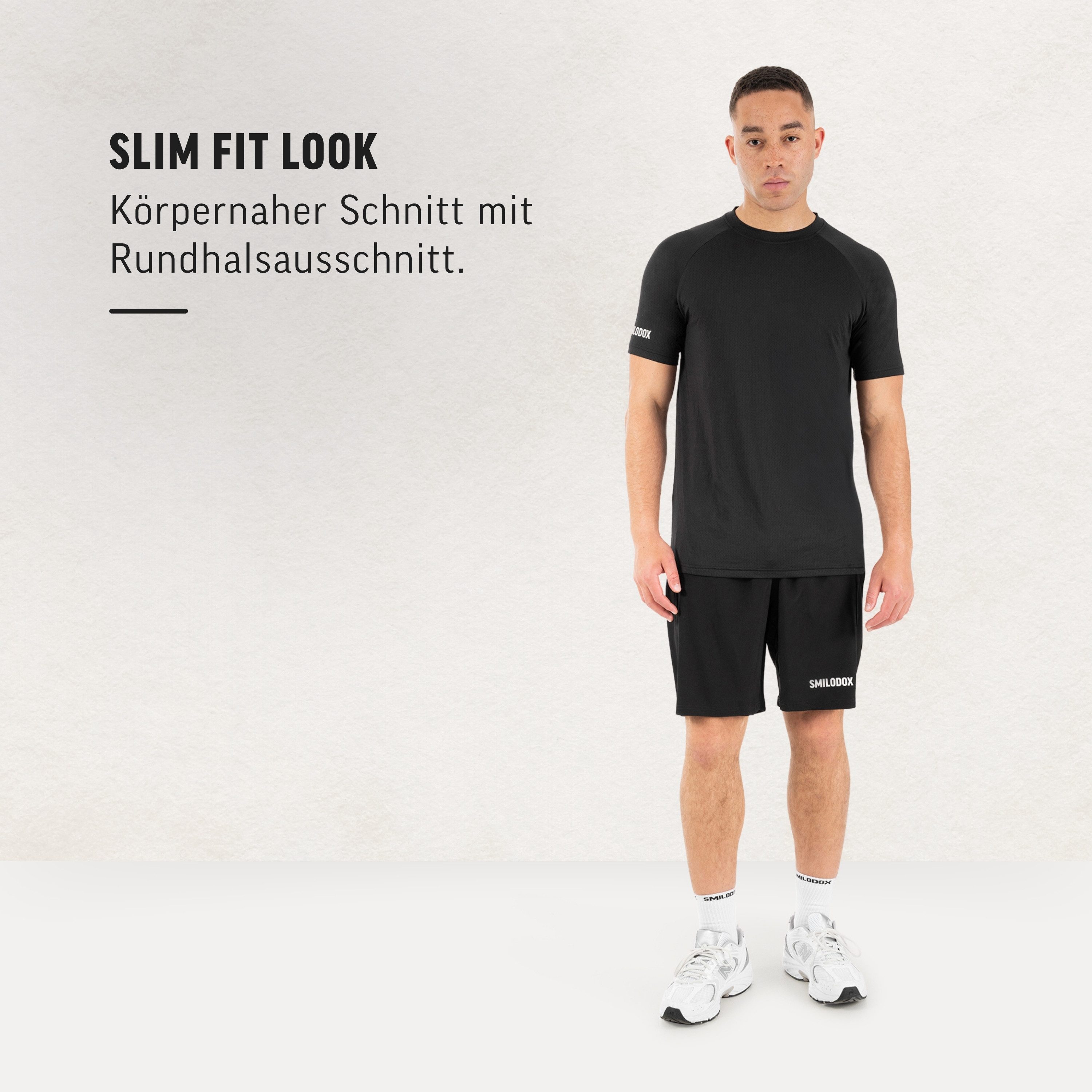 Smilodox T-Shirt Davren Herren, Slim Fit, Fitnessshirt, Raglan, Training, Sport Raglan, atmungsaktiv, Quick Dry, Stretch, Performance