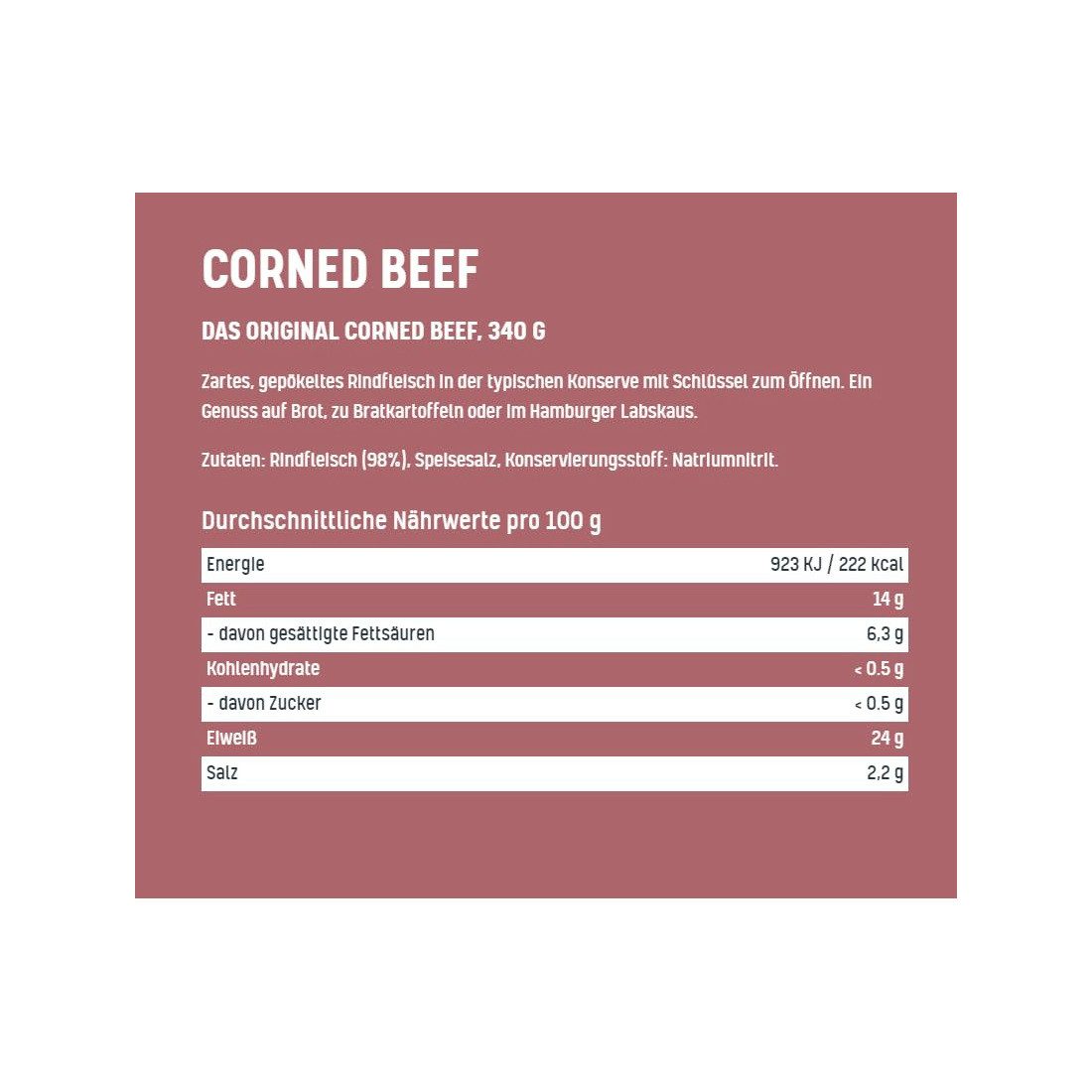 TULIP Wurstkonserve 340g Corned Beef Delikatesse Proteinquelle Rindfleisch, 340 g, (Packung)