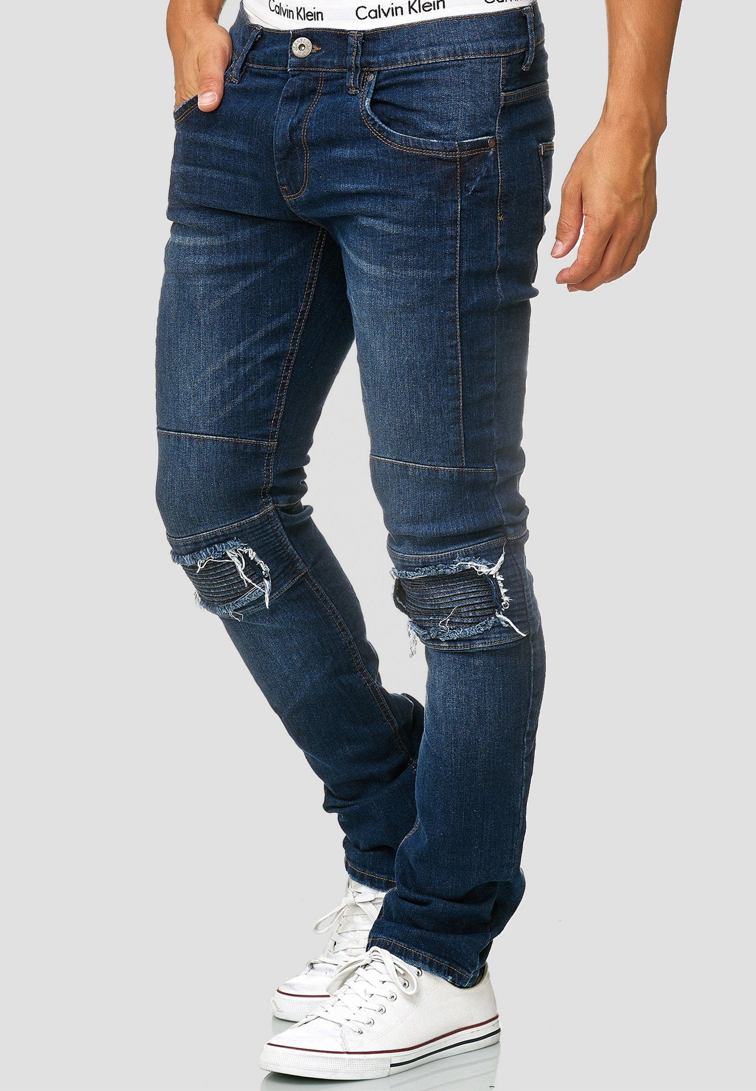 Indicode Nevada Black Slim-fit-Jeans