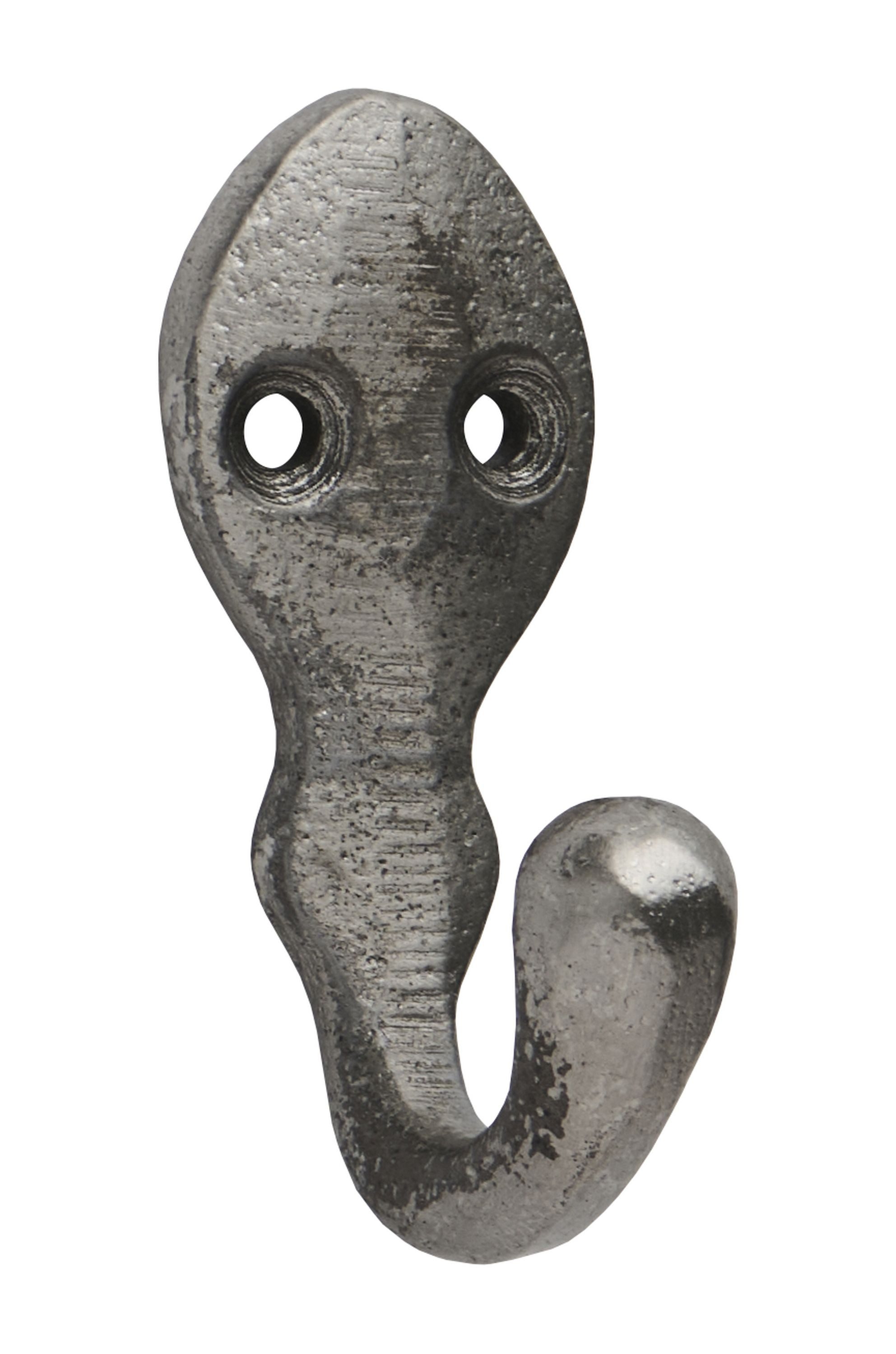 Ib Laursen Wandhaken Ib Laursen - Wandhaken Kleiderhaken Handtuchhaken Metall Grau Vintage
