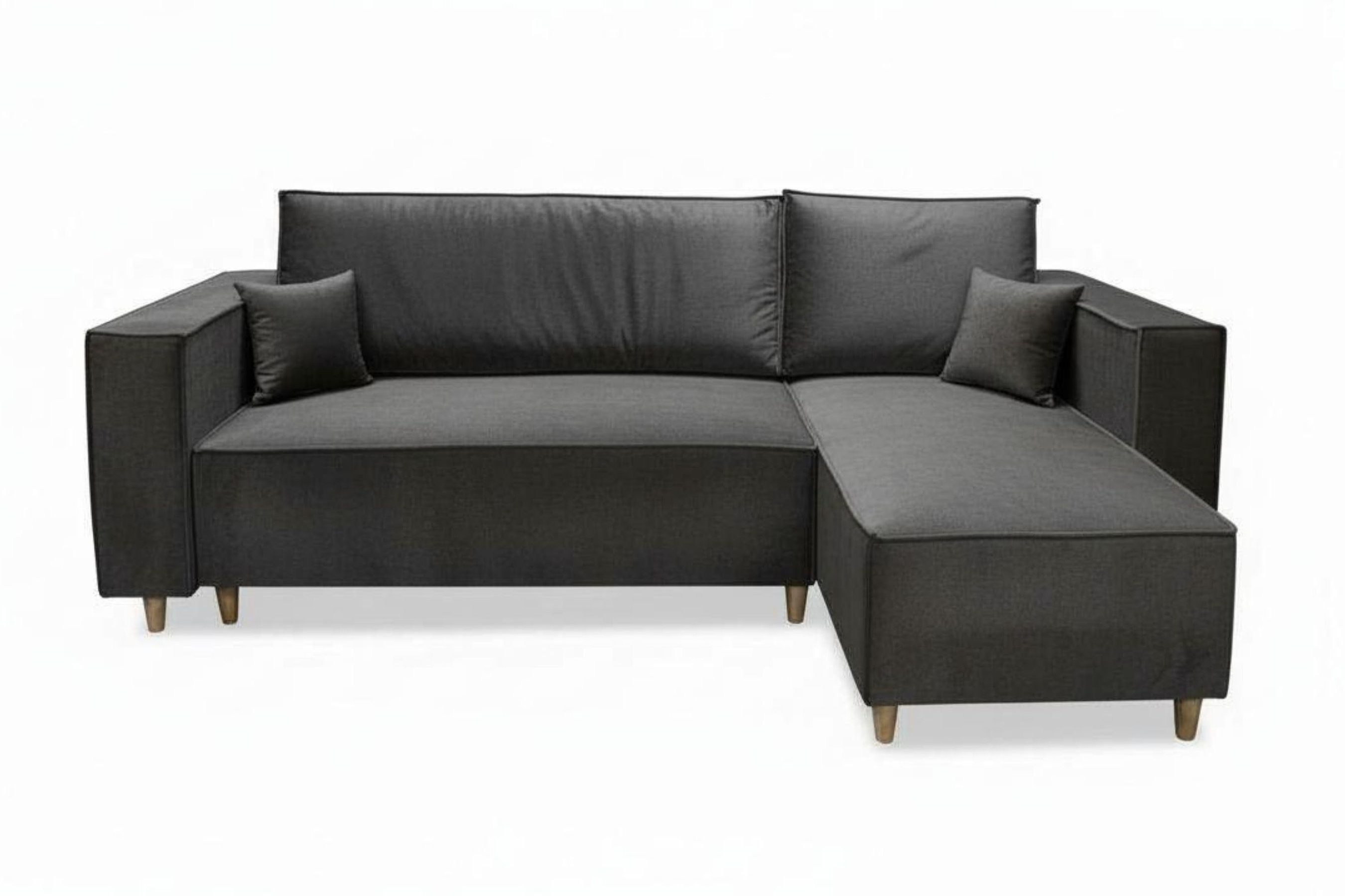 MARPUR Ecksofa RIO, Velourstoff, Bettfunktion und Bettkasten