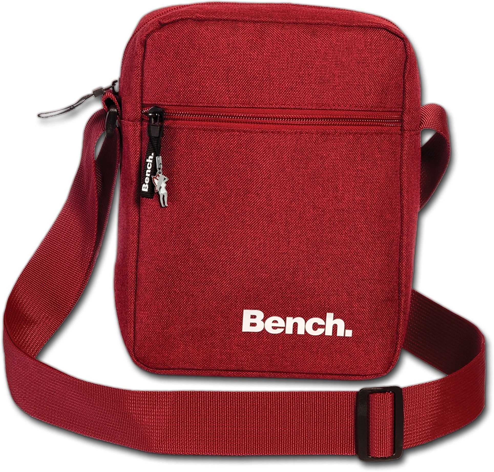 Bench. Umhängetasche »Bench sportliche Umhängetasche rot«, Damen, Jugend  Tasche aus Polyester, Größe ca. 17cm in rot