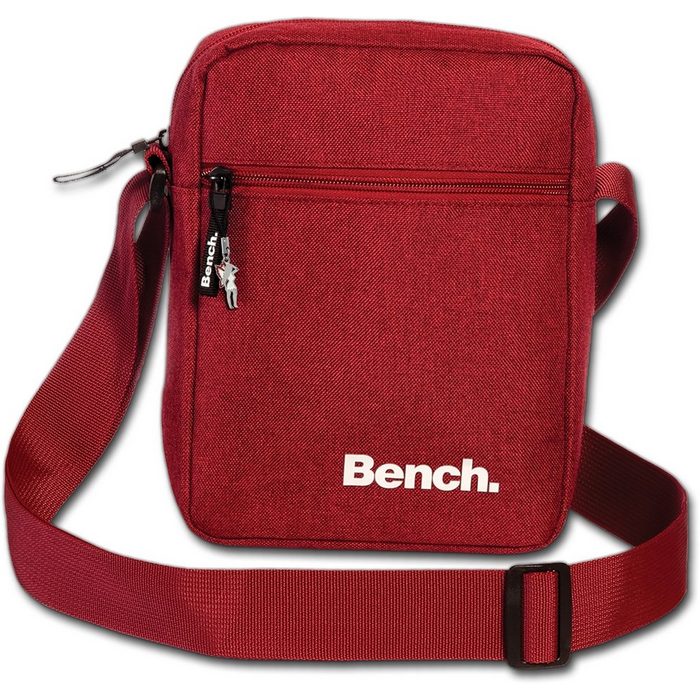 Bench. Umhängetasche Bench sportliche Umhängetasche rot Damen Jugend Tasche aus Polyester Größe ca. 17cm in rot