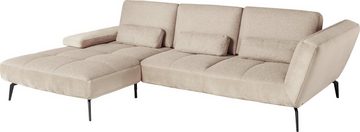 set one by Musterring Ecksofa SO 4300, inklusive Sitztiefenverstellung und Nierenkissen