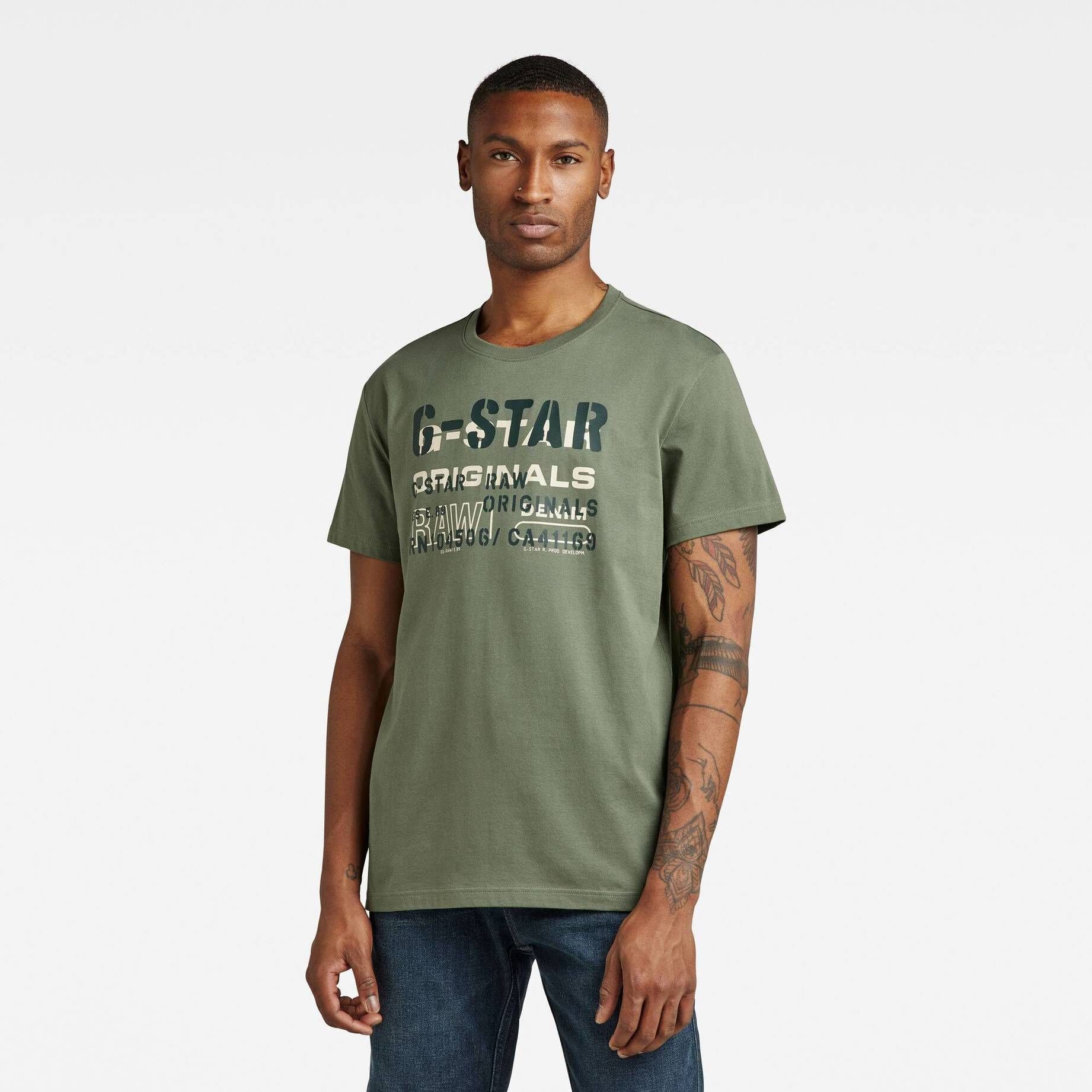 STENCIL T-Shirt G-Star RAW (1-tlg) T-Shirt Herren