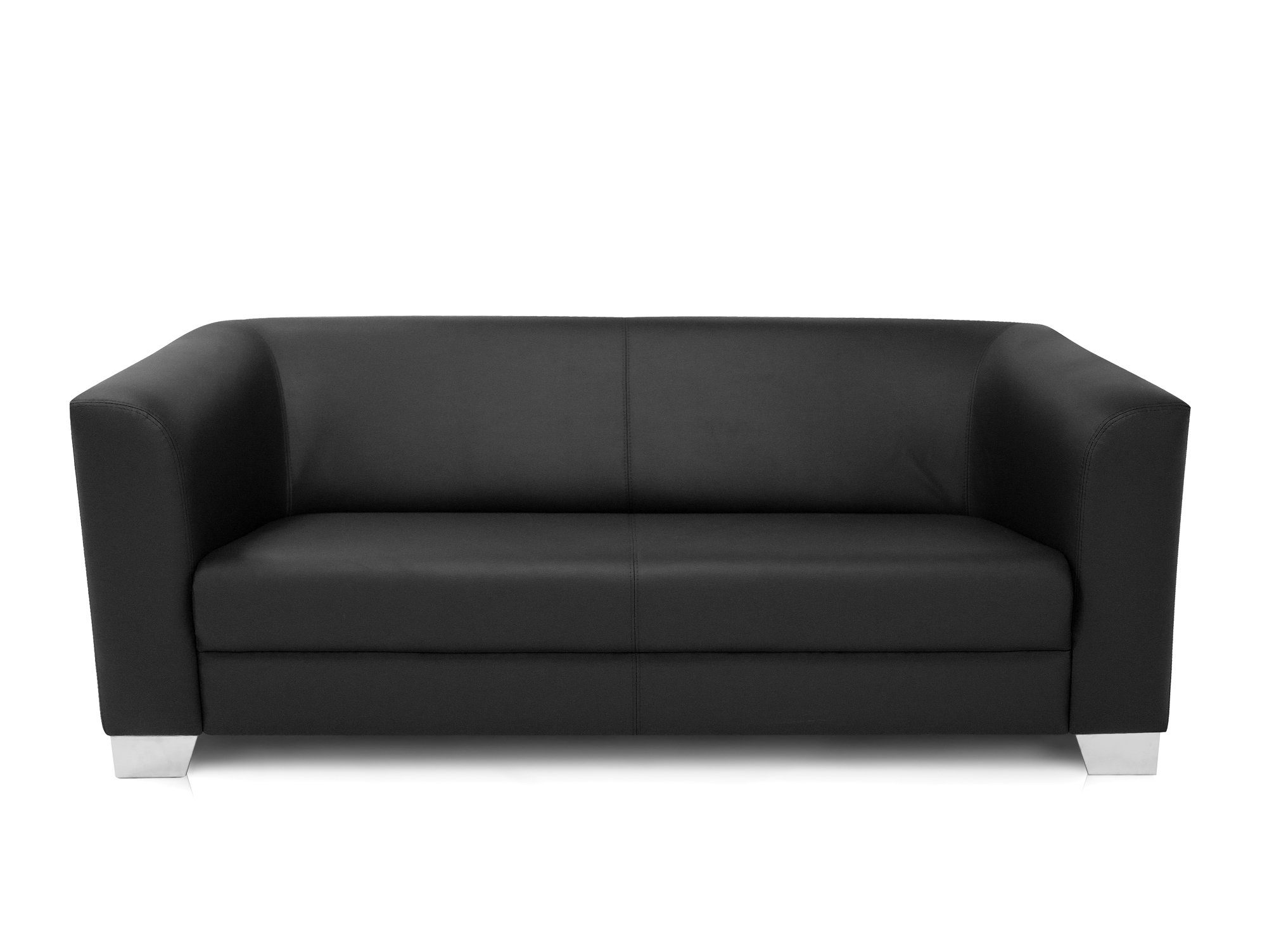 Moebel-Eins CHICAGO schwarz Polsterecke Sofa 3-Sitzer