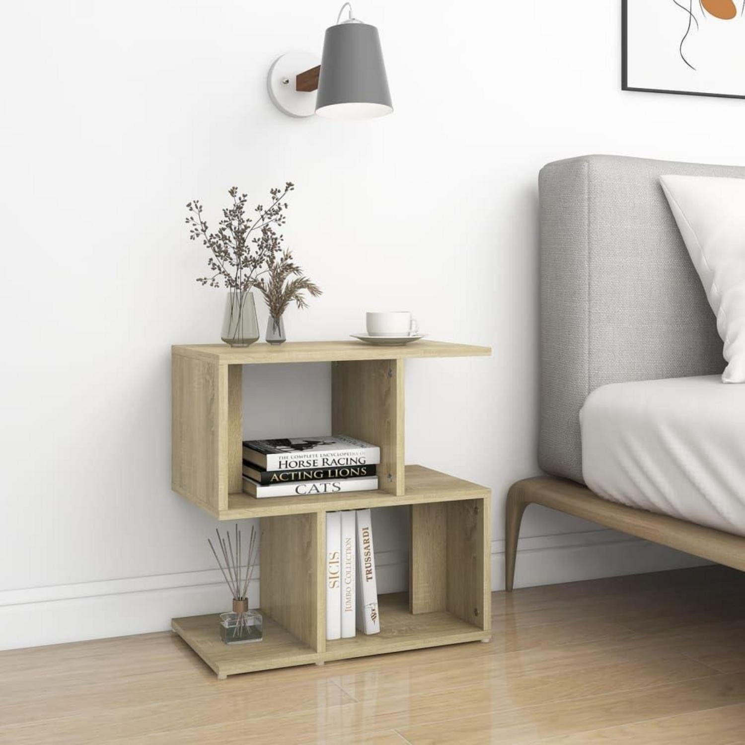 LuxusKollektion Nachttisch Nachttisch Sonoma Eiche 2 Stück 50x30x51,5 cm (2-St)