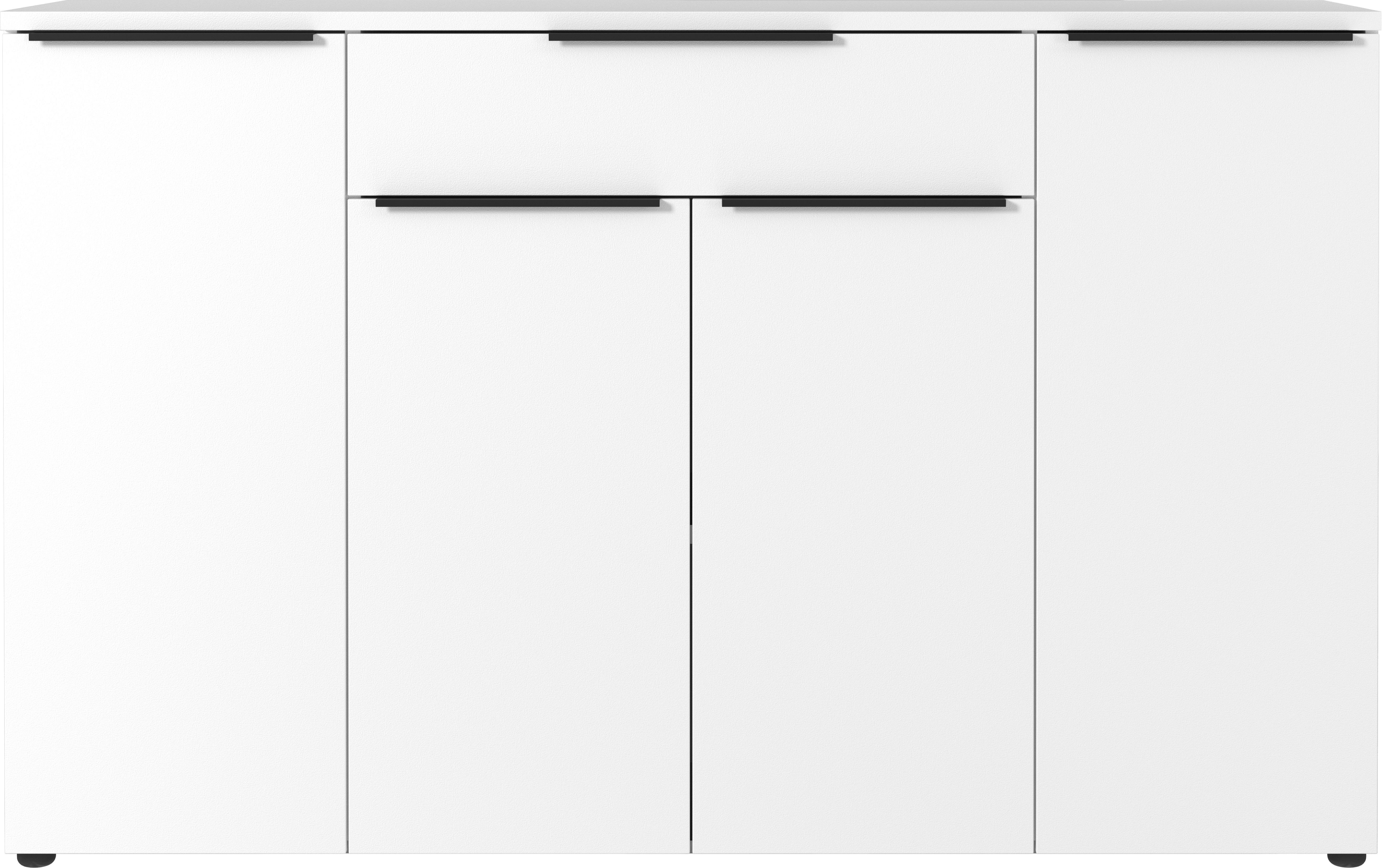 GERMANIA Sideboard Mailand, Sideboard mit einer Schublade und 4 Türen, in graphit & weiß verfügbar