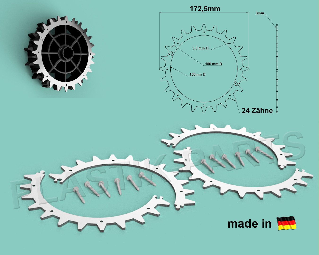 Mähroboter-Rad Spikes Offroad Profil BOSCH Indego XS300 S 350 S500 S 500 M700 M 700