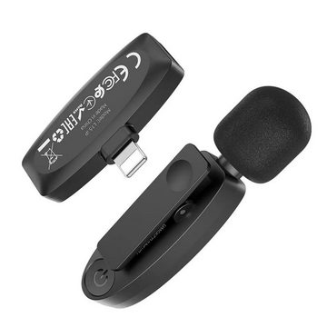 HOCO Mikrofon Drahtloses Lavaliermikrofon für iPhone 8-pin iPhone-Anschluss schwarz (1-tlg)