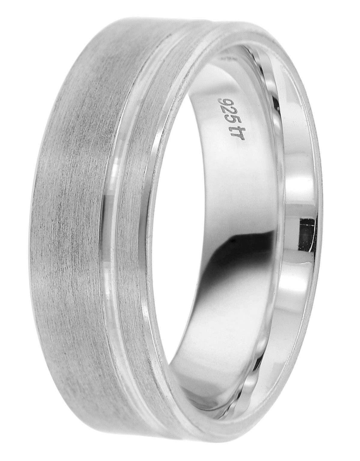 trendor Silberring Freundschafts925 Sterlingsilber Satiniert