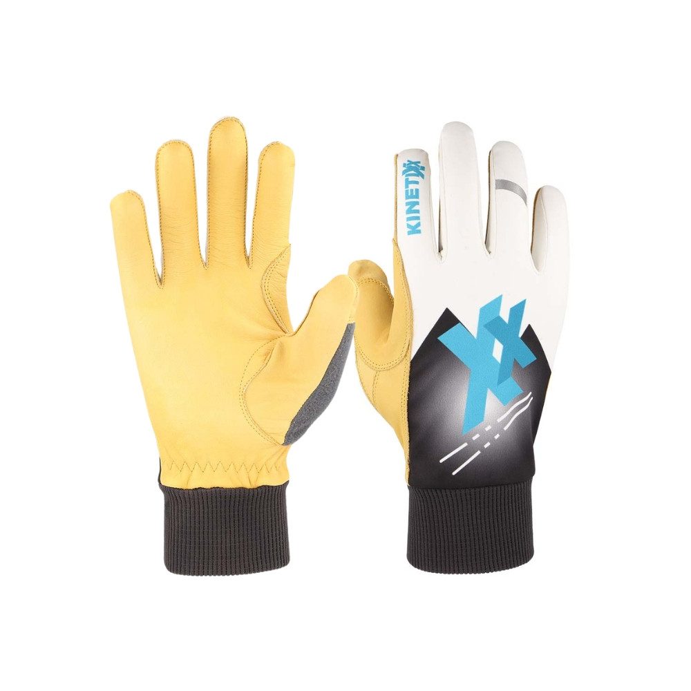 Kinetixx Langlaufhandschuhe Sportlicher Langlaufhandschuh Narve, KinetiXx (in blau) Anatomische Passform, Grip, Atmungsaktiv, Winddicht, Wasserdicht