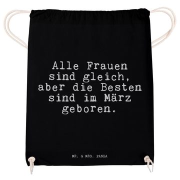 Mr. & Mrs. Panda Sporttasche Alle Frauen sind gleich,... - Schwarz - Geschenk, Spruch, März, Tasch (1-tlg)