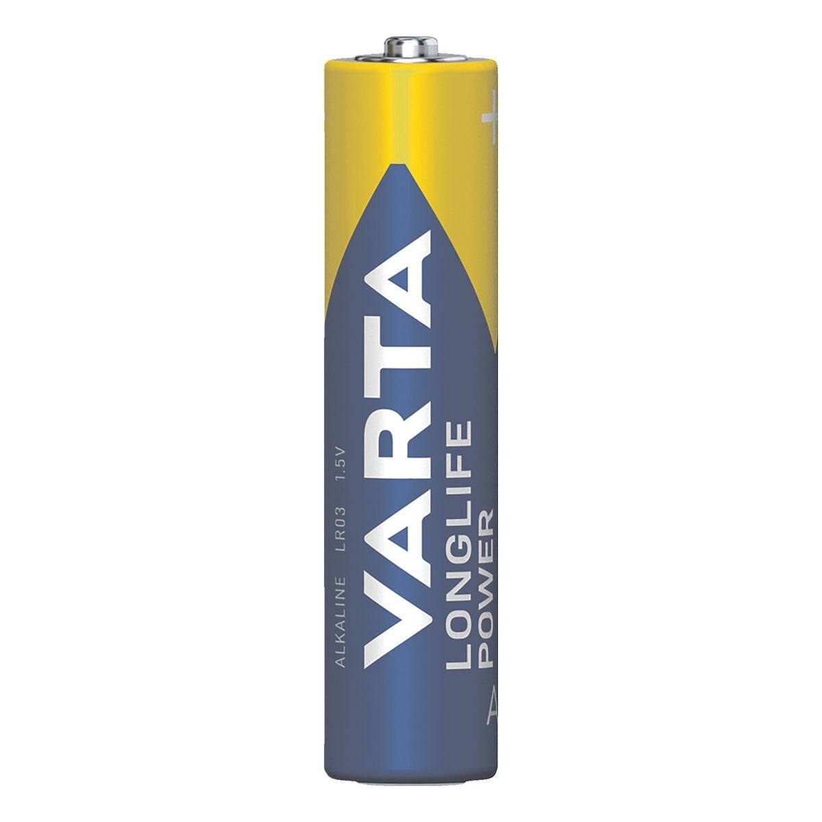 VARTA LONGLIFE Power Batterie, (1.5 / St), Lebensdauer / mit Micro LR03, V, Alkali-Mangan, 12 AAA V, 1,5 langer