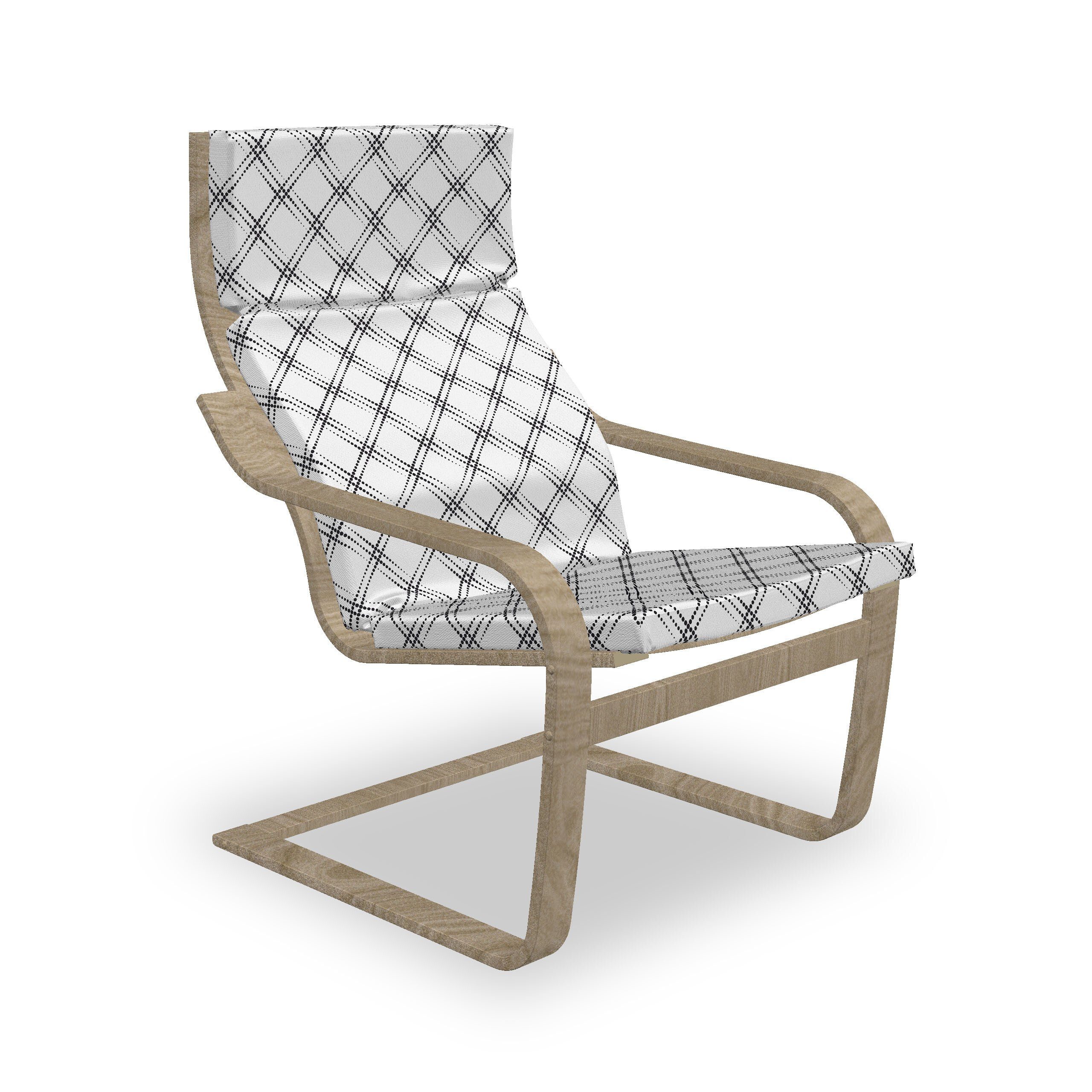 Sitzkissen und Hakenschlaufe Geometrische mit Stuhlkissen mit Abakuhaus Reißverschluss, Punktierter Stuhlkissen Diamant-Muster