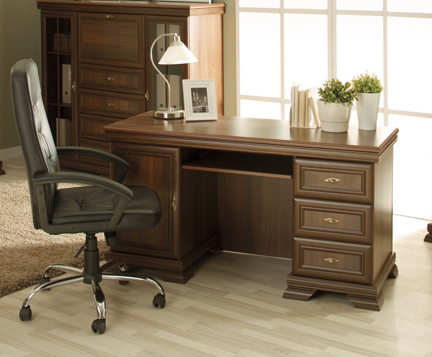 Feldmann-Wohnen Schreibtisch Kora, 148cm Samoa King 1-türig mit 3 Schublade günstig online kaufen