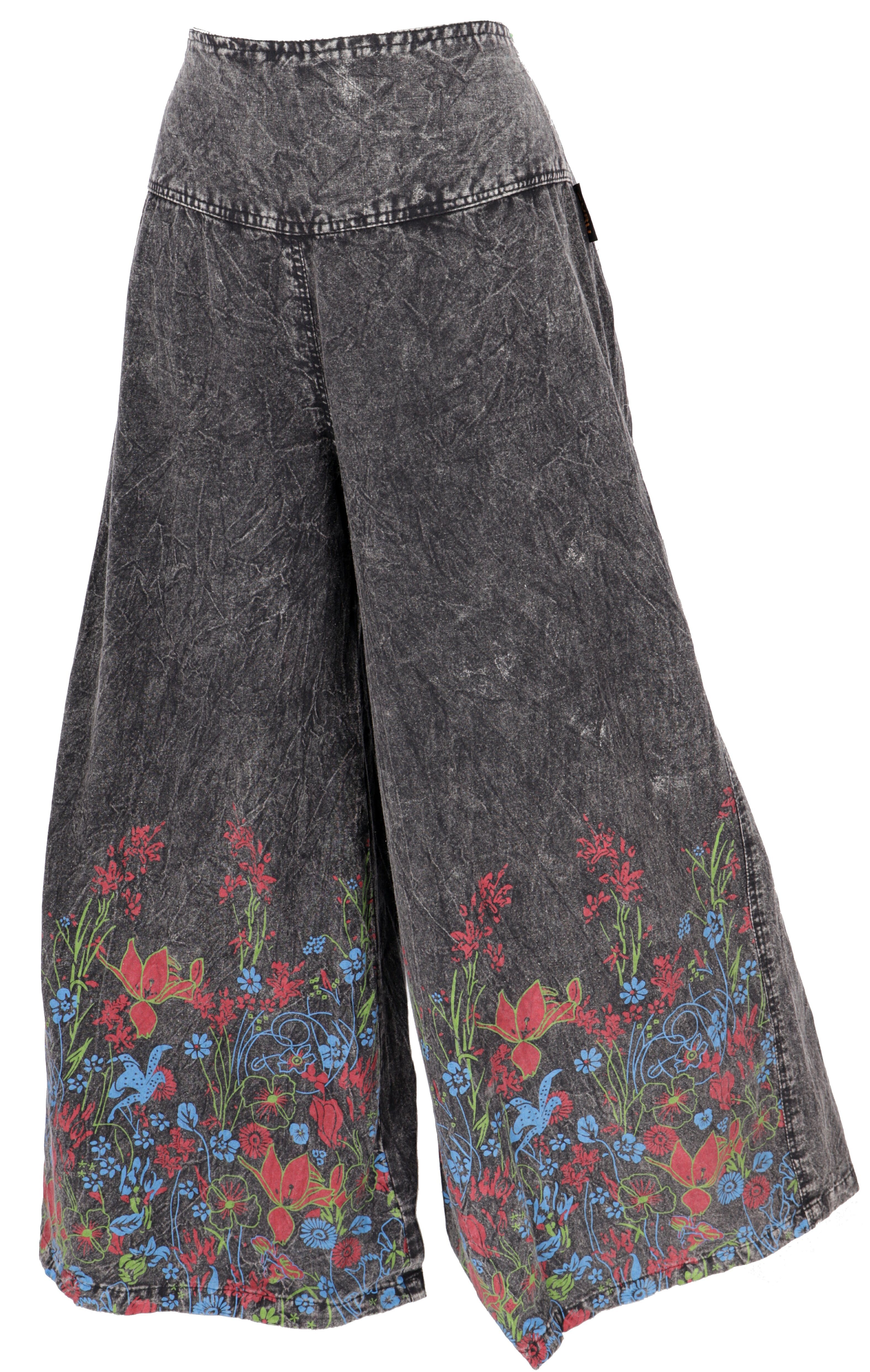 Guru-Shop Relaxhose Palazzohose, Boho Baumwollhose, Hosenrock günstig online kaufen