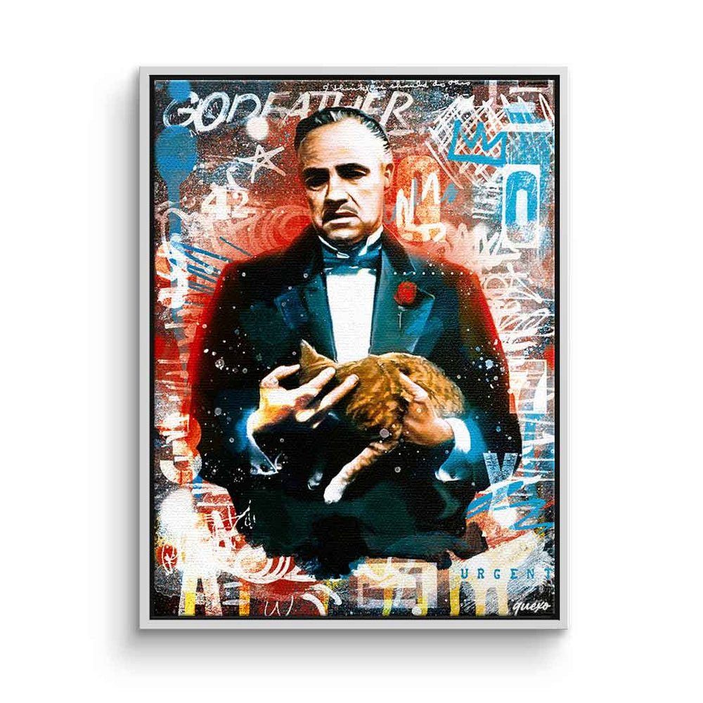 DOTCOMCANVAS® Leinwandbild The Godfather Style Vol. 2, The Godfather Style Vol. 2 Leinwandbild Al Pacino Pop Art Collage weißer Rahmen