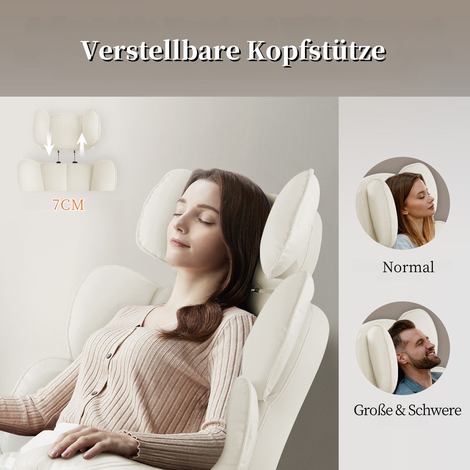 Intimate WM Heart Chefsessel Ergonomischer Bürostuhl, Höhenverstellbar Schreibtischstuhl (Gaming Stuhl mit dickem Kissen), PU-Leder Drehstuhl mit Kopfstützte und Fußstütze