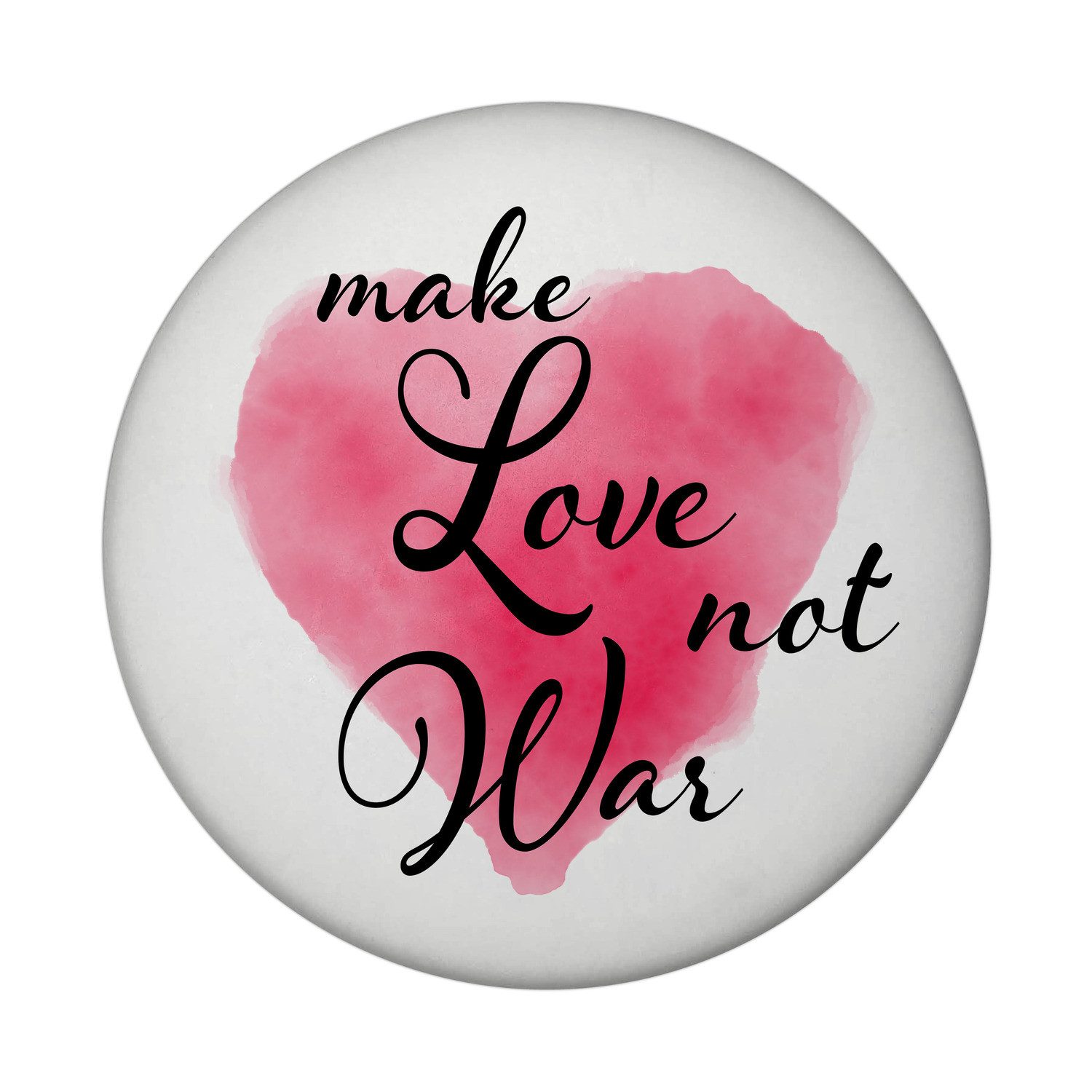 Magnet Make Love not War Magnet rund mit Flaschenöffner Herz zum Thema