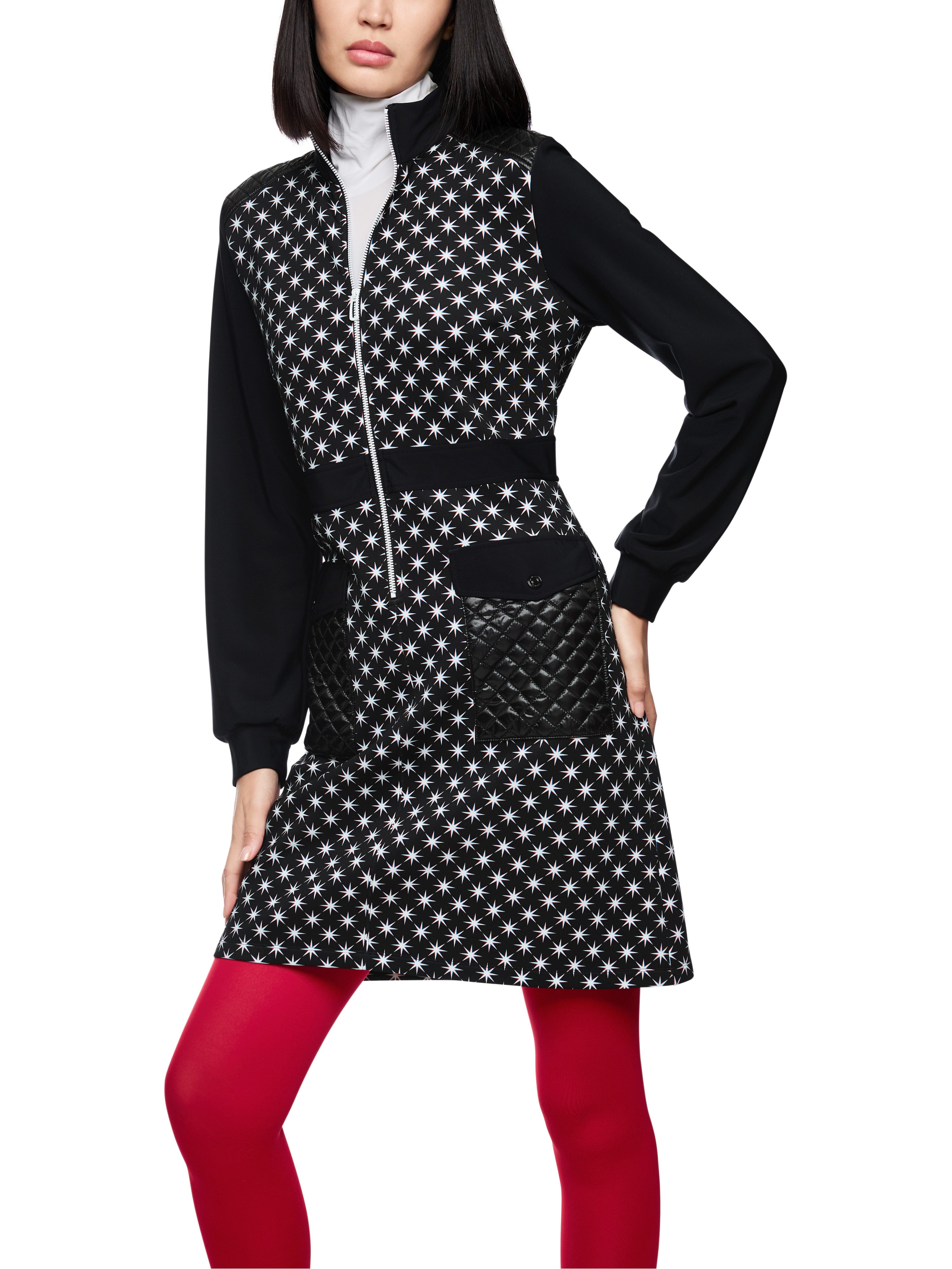 Marc Cain Midikleid Ski is the Limit Premium Damenmode mit Snowstars-Print, günstig online kaufen