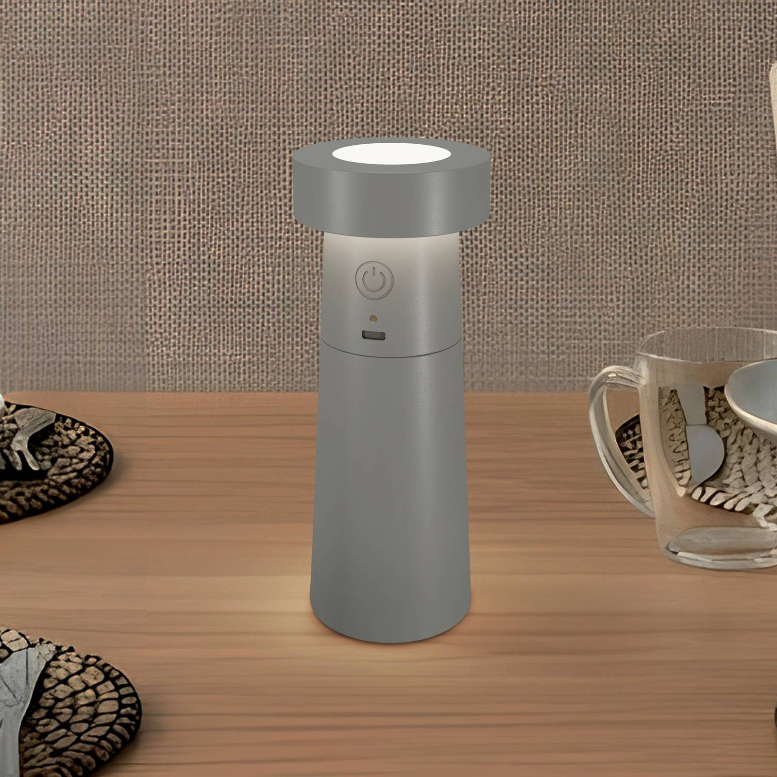 Lucande Tischleuchte Salt, LED 1,2 W gesamt, warmweiß
