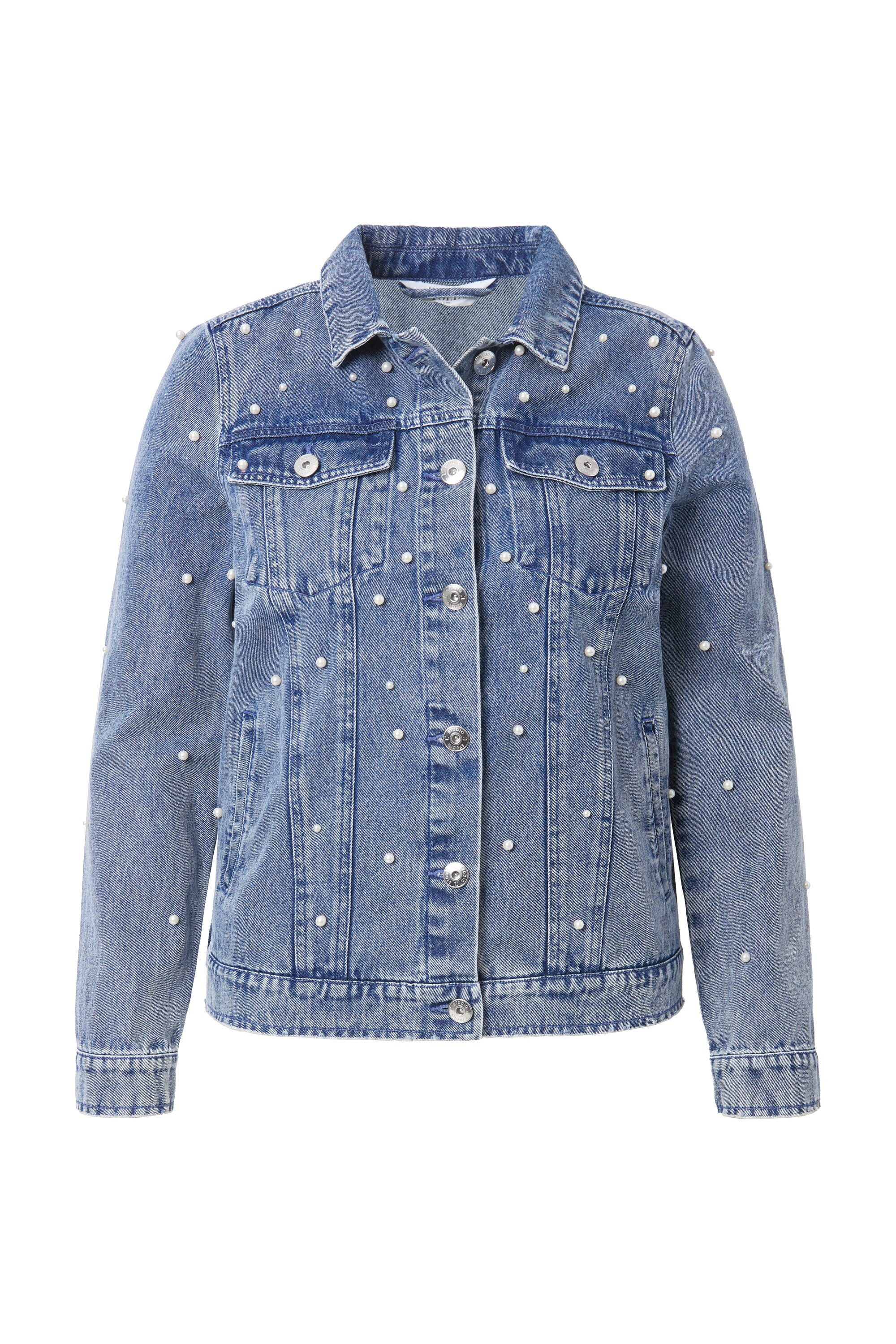 Studio Untold Sommerjacke Jeansjacke Regular Shape allover Zierperlen günstig online kaufen
