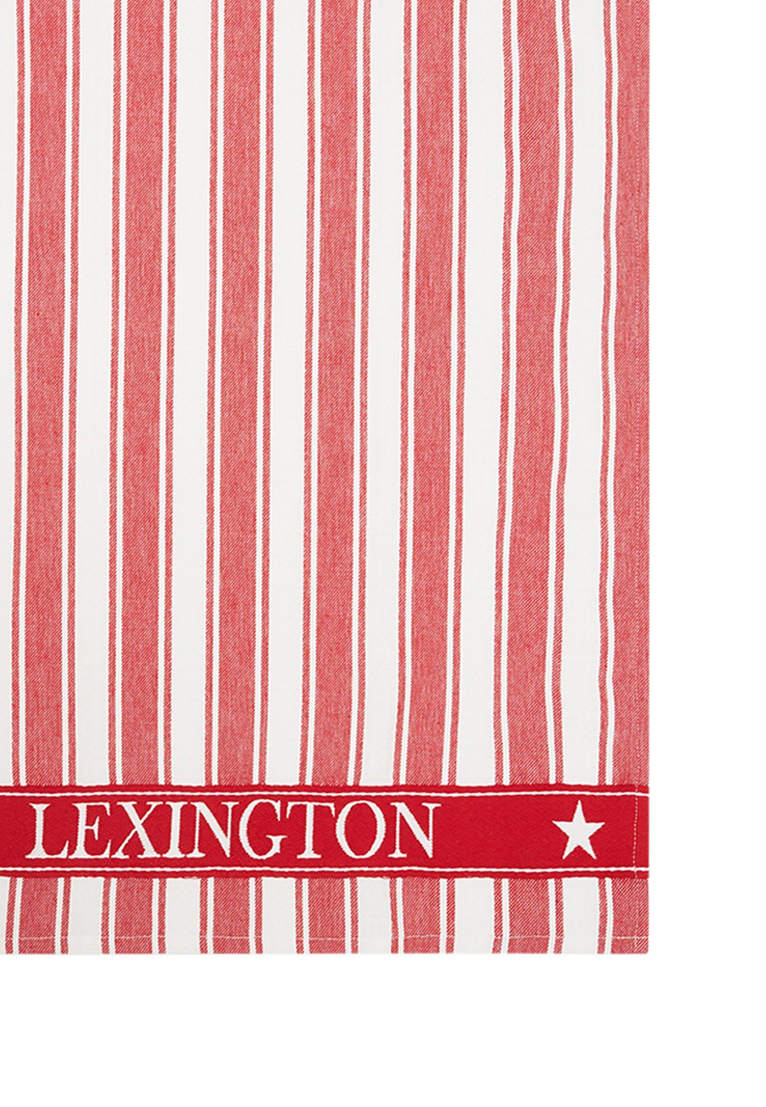 Twill red/white Waffle Geschirrtuch Lexington Cotton Striped Icons