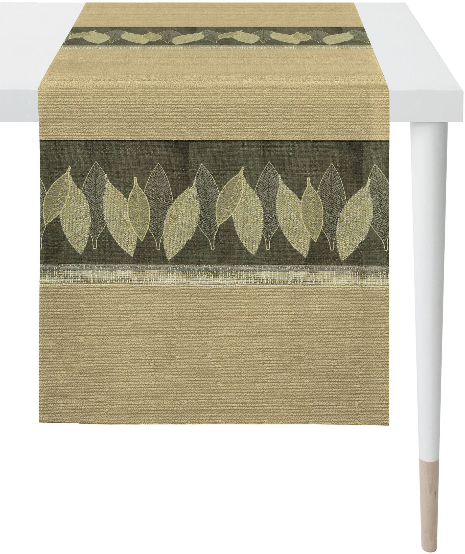 APELT Tischläufer STYLE, Jacquard LOFT 2719 (1-tlg) schlamm/beige/anthrazit/natur