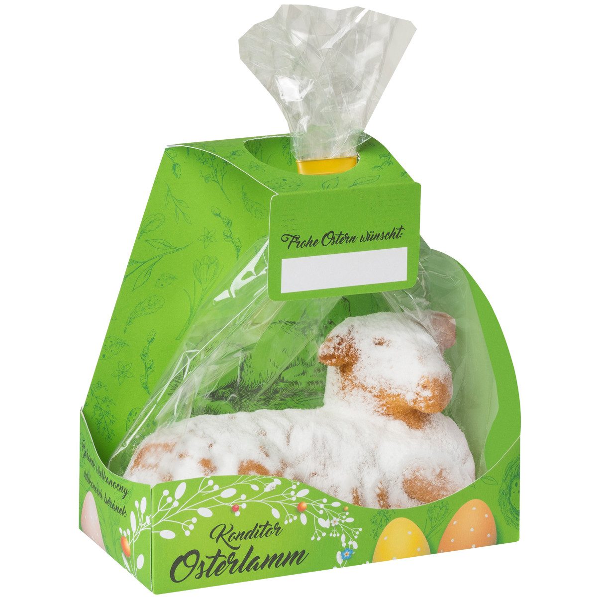 KuchenMeister Kuchen, KuchenMeister Konditor Osterlamm Frohe Ostern mit Puderzucker 400g