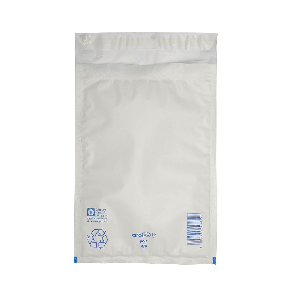 BB-Verpackungen Versandtasche Luftpolsterversandtasche, 181 x 265 mm, Größe: 4 / D, weiß