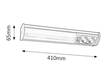 Rabalux Arbeitsleuchte "Bath" Metall, weiß, 11W, G23, warmweiß, 840lm, L65mm, mit Leuchtmittel, warmweiß