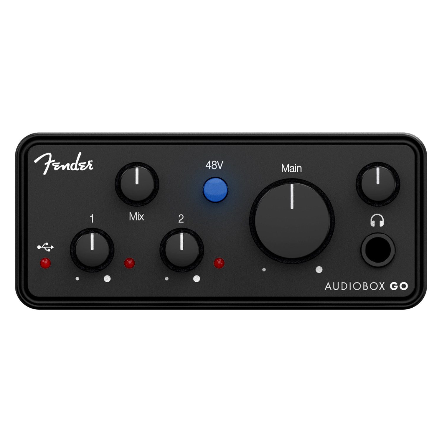 Fender Fender Audio-Interface AudioBox Go 2-Kanal mit Kabel Digitales Aufnahmegerät (Vorteils-Set mit Klinkenkabel)