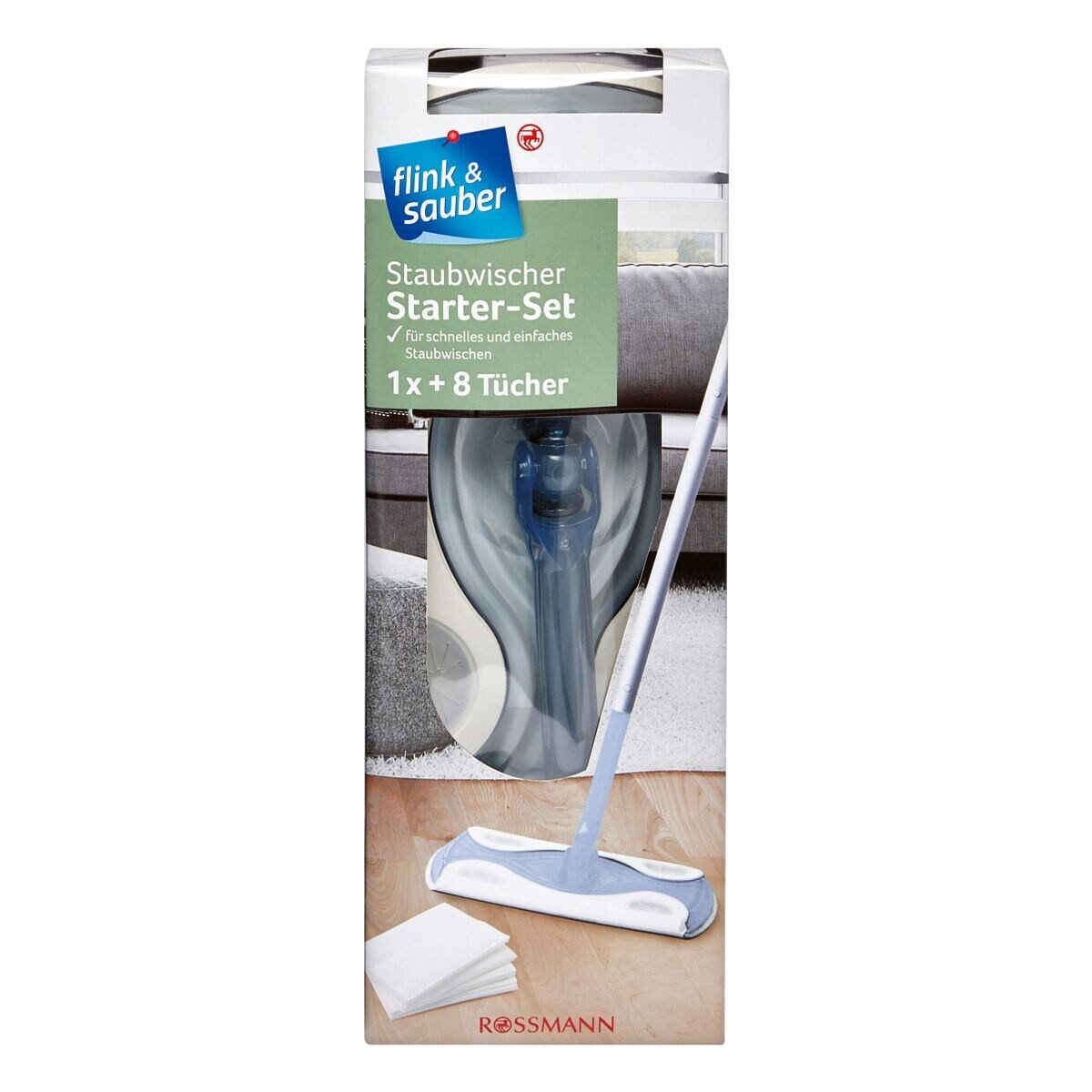 flink & sauber Staubwischer Starter-Set, inkl. 8 Wischtücher
