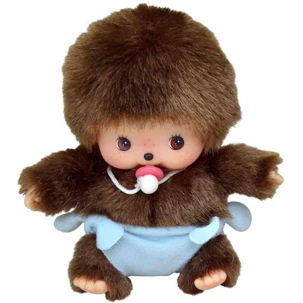 Monchhichi Plüschfigur Bebichhichi Junge 13 cm Monchhichi Puppe Baby mit blauer Windel