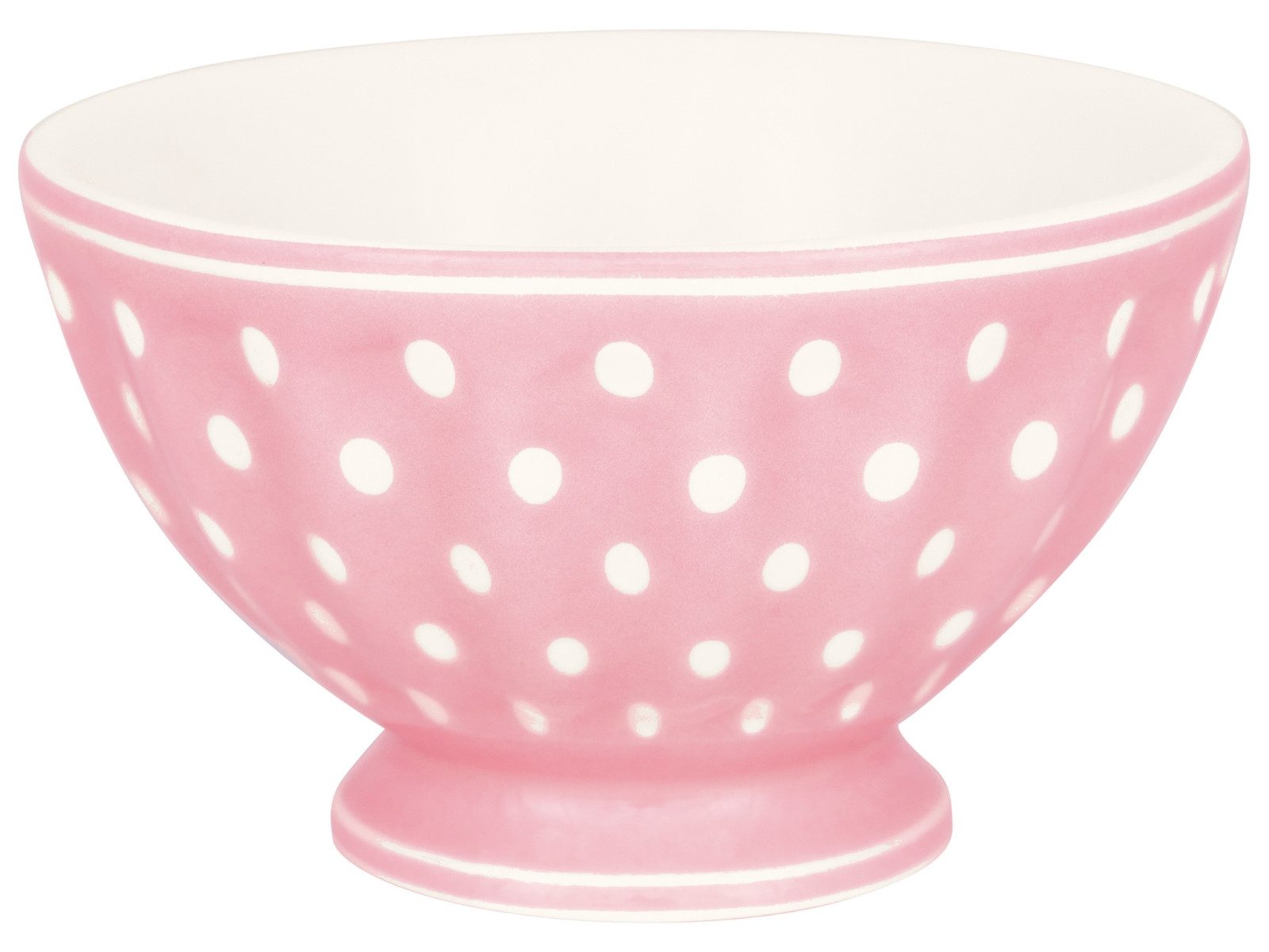 Greengate Dessertschale Dotty French Bowl medium pale pink 10cm, Steingut, (Dessertschalen)