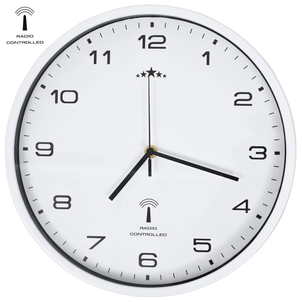 Uhr SKYLER Funkwanduhr Wanduhr Weiß