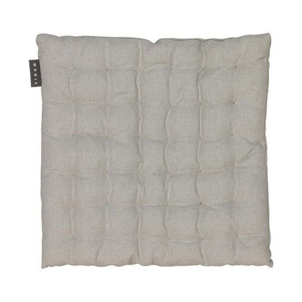 Linum Sitzkissen Sitzkissen 40x40 cm Pepper hellgrau, Sitzkissen, 40,00cm, Baumwolle, grau