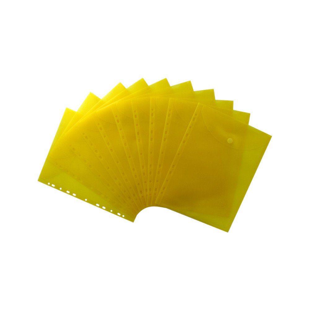 EXXO by HFP Organisationsmappe Dokumententaschen A4, aus PP (10-St), zum Abheften mit EURO-Lochung, Abheftrand, Klappe und Klettverschluss