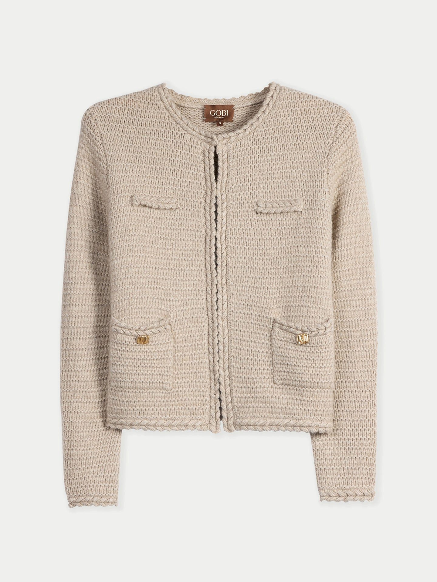 GOBI Cashmere Cardigan Texturierter Strick Kaschmir-Cardigan
