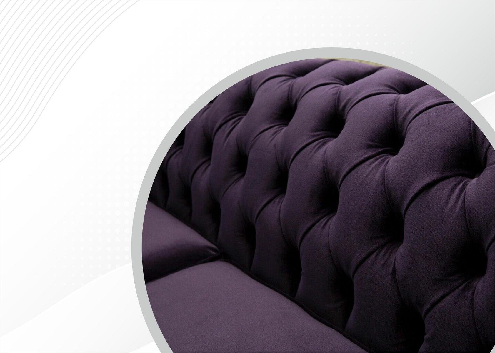 Sofa Sitzer Couch 225 Chesterfield 3 Chesterfield-Sofa, Design JVmoebel cm