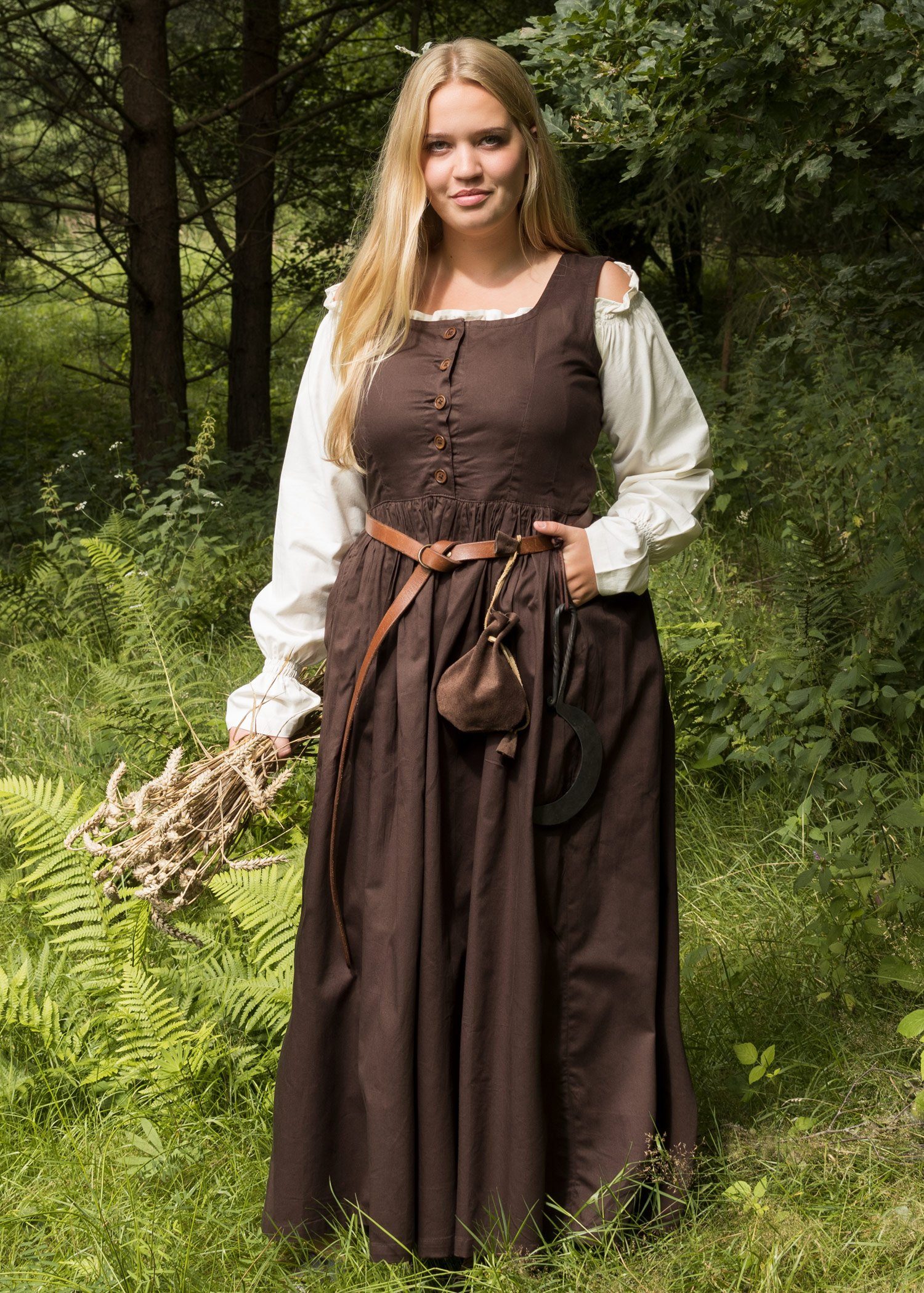 Battle Merchant Burgfräulein-Kostüm Mittelalterliches Trägerkleid / Überkle günstig online kaufen