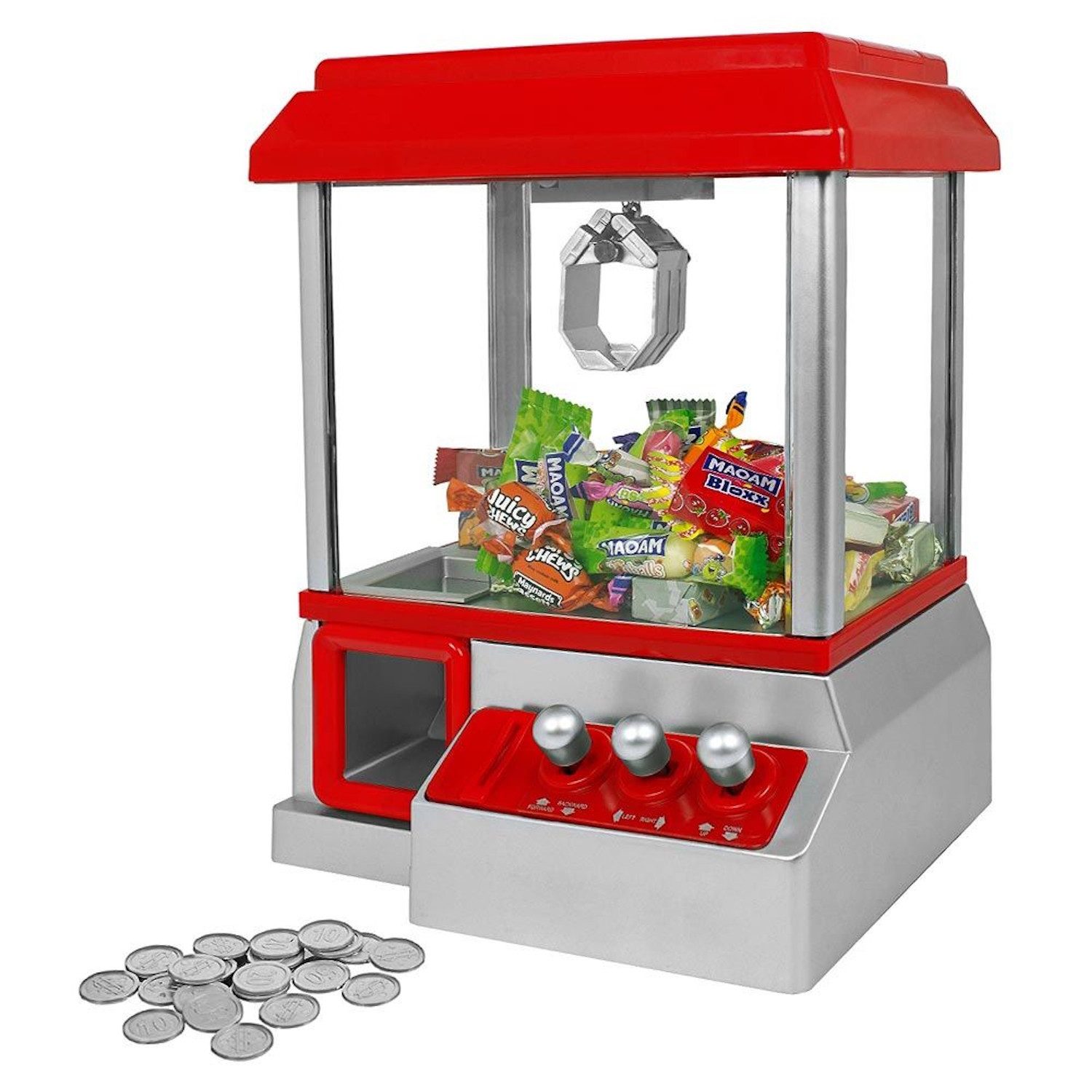 Mikamax Spiel Spielzeug Süßigkeitenautomat Arcade Greifmaschine mit Münzen Candy